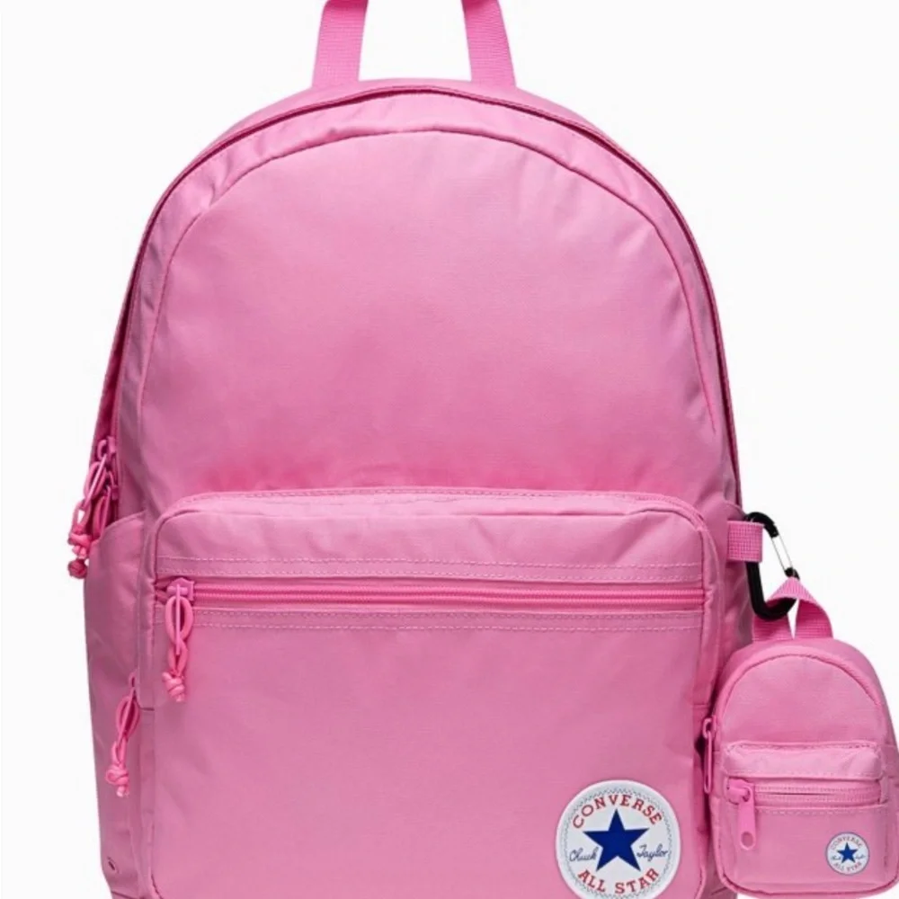 Converse 18" Go 2 Backpack Pink Backpack with Mini Pouch - Picture 2 of 6
